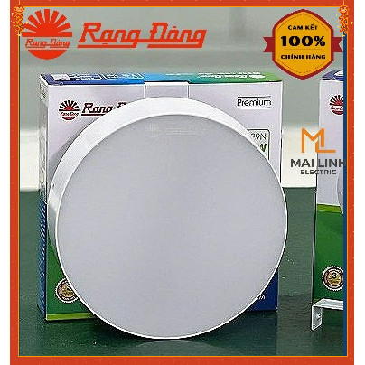 {Rạng Đông} Đèn Led ốp nổi tròn (Full Viền) 18W - Đường kính 220mm - Ánh sáng trắng/ Đổi 3 màu - Mod
