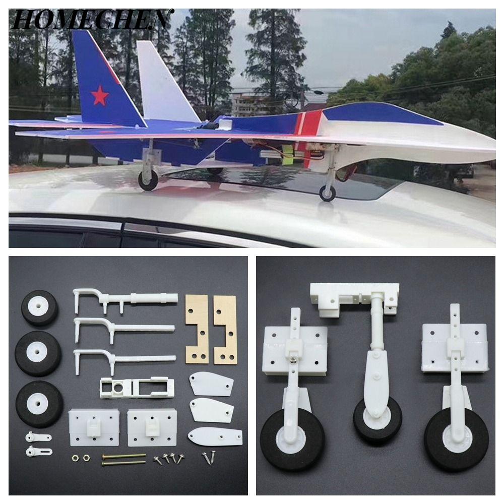 HOMECHEN RC Plane Landing Gear, KT Board Trọng lượng nhẹ SU27 Bộ lắp ráp, Phụ kiện đồ chơi Quadcopte