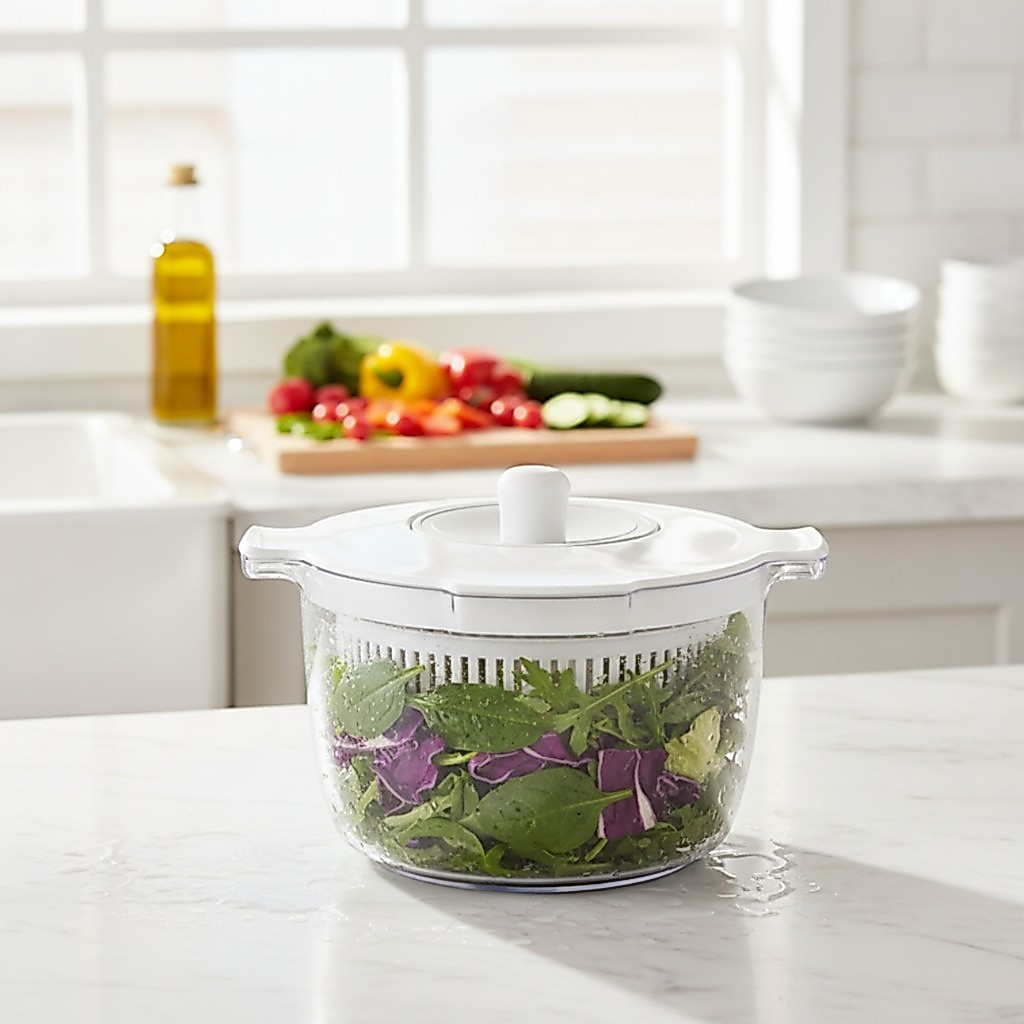 Salad Spinner Dễ dàng làm sạch Salad Spinner với máy lọc Máy sấy rau quả Bát rửa trái cây cao cấp th