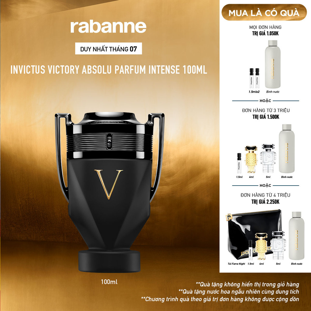 Nước hoa Nam  Rabanne Invictus Victory Absolu Parfum Intense 100ML