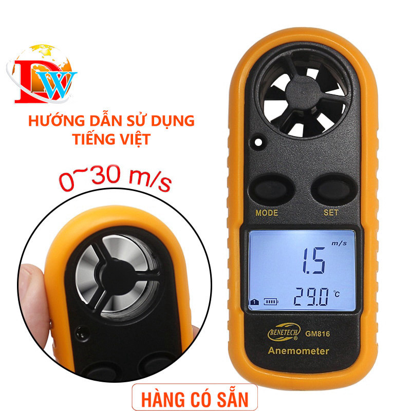 MĐTG - Thiết bị đo tốc độ gió cầm tay Benetech GM816 chính hãng