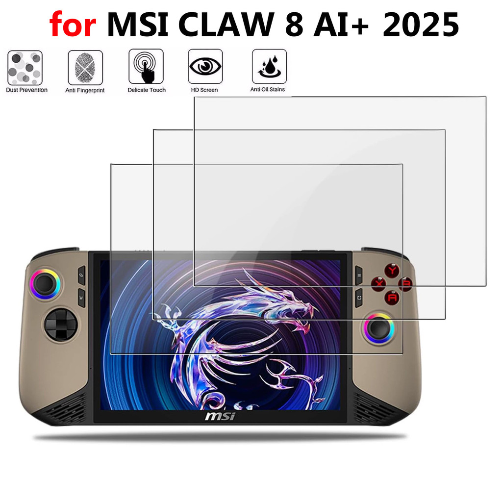 Kính cường lực cho bảo vệ màn hình MSI CLAW 8 AI + 2025 HD, Phim bảo vệ chống trầy xước chống phản q