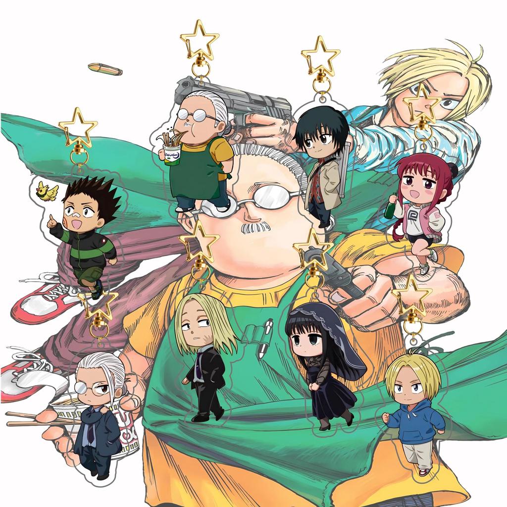 Móc Khoá Sakamoto Days Anime  keychains - Lu Shaotang Sakamoto Taro Shin Asakura Cosplay Chain ring 