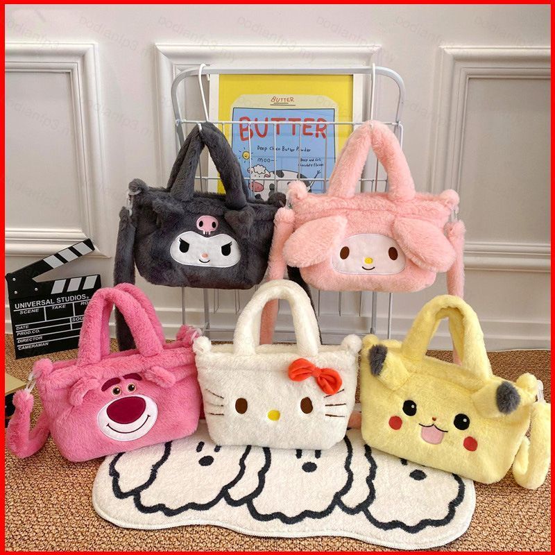 PDF3 Sanrio HelloKitty Lotso gấu dâu Pikachu Sang trọng túi xách nữ đeo vai thời trang dung lượng lớ