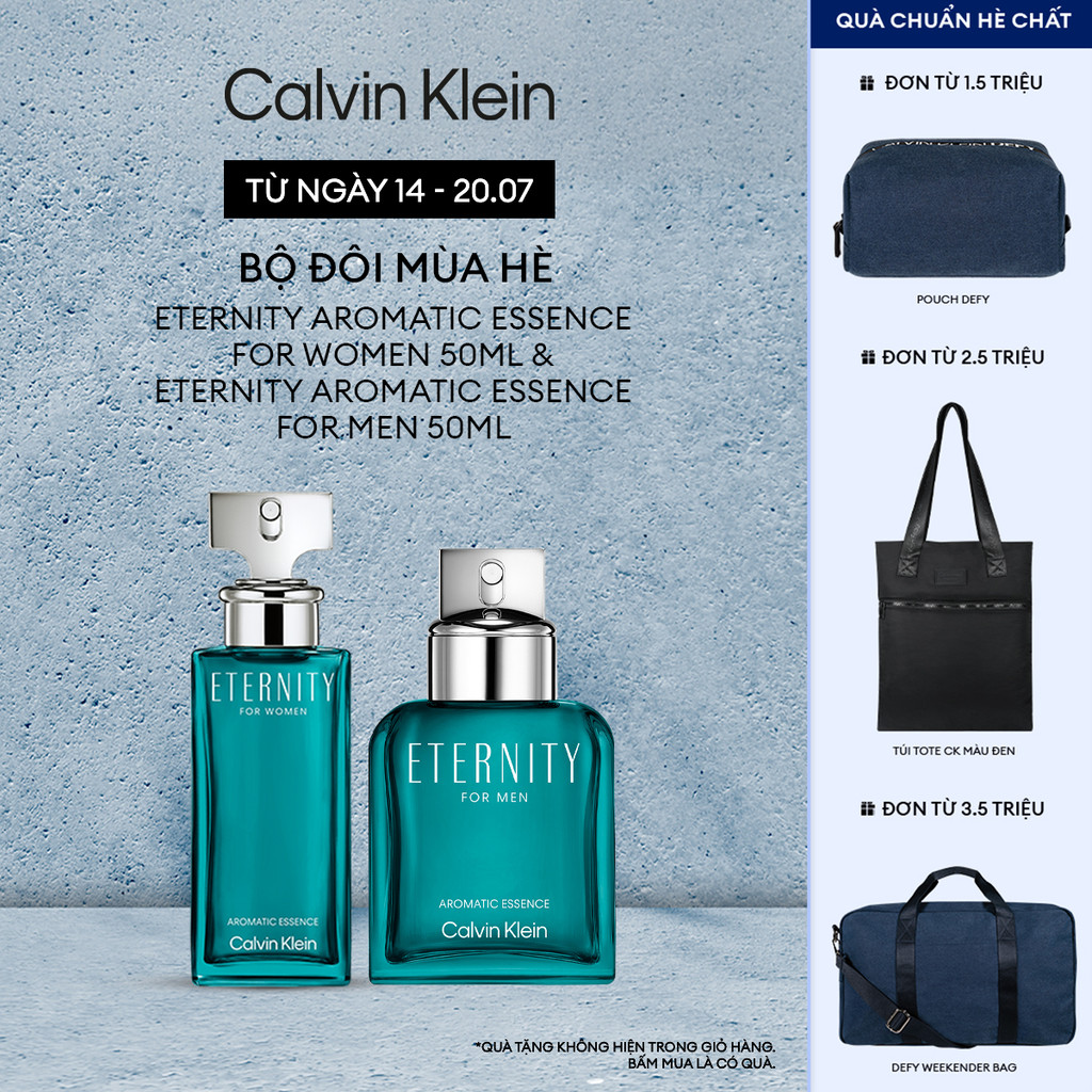 Bộ đôi Mùa Hè - Nước hoa Calvin Klein Eternity Aromatic Essence For Women 50ml & Men 50ml