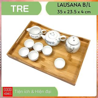 Khay gỗ tre đựng đồ ăn uống trà