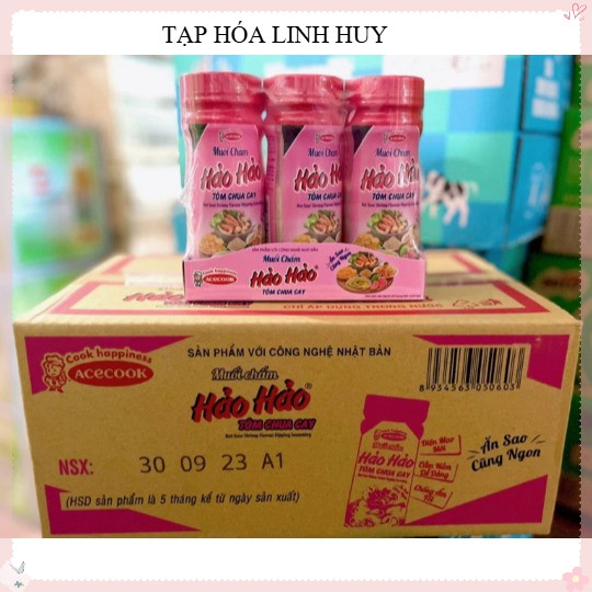 [Mẫu Mới] Thùng 24 Lọ Muối Chấm Hảo Hảo Acecook 120g Chính Hãng - Tôm Chua Cay, Date Mới, Sỉ Giá Tốt