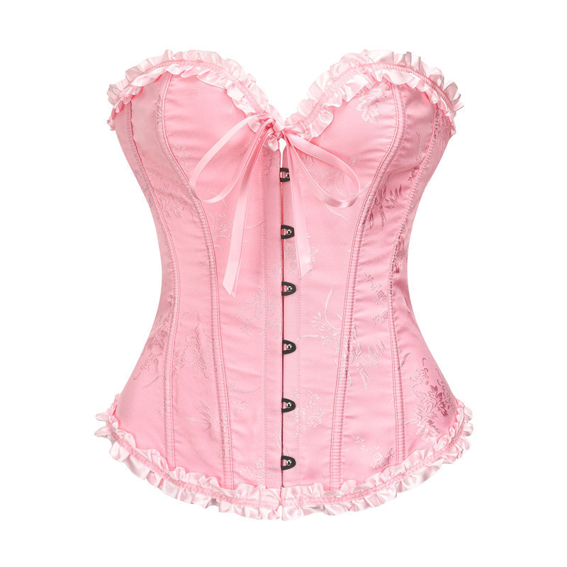 Mới Ren Corset Top Phối Ren Tập Hợp Corset Chặt Corset Bụng Cao Su narrowing Đáy