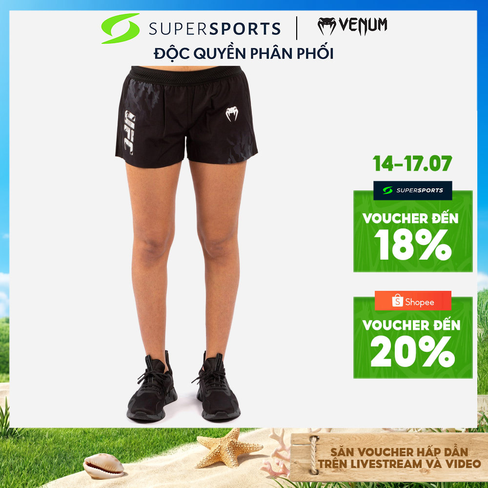 Quần Ngắn Thể Thao Nữ Venum Official Ufc Fight Week - Đen  - VNMUFC-00031-001