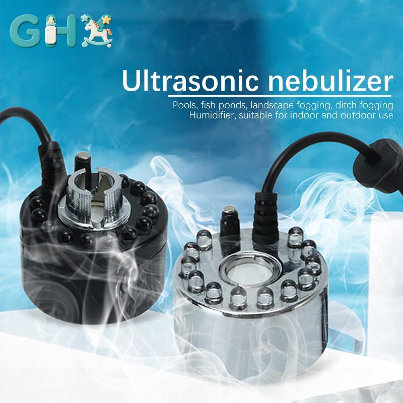 GHX Halloween LED Đài Phun Nước Ao Fogger Mini Mist Maker Fogger Ao Vườn Máy Phun Sương Cho Hallowee