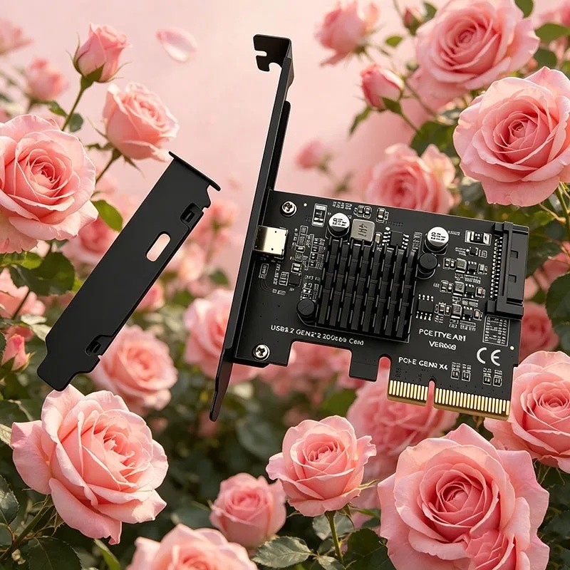 20Gbps PCIE sang USB C Thêm vào Thẻ USB PCIE Card Type C PCI-Express 4X sang USB 3.2 Gen 2X2 20Gbps 