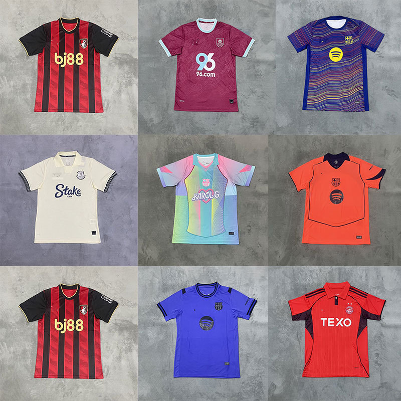 Áo bóng đá Barcelona Jersey Aberdeen Everton Monago Razio Team Jersey Áo thun Paris Nhà máy Bán hàng