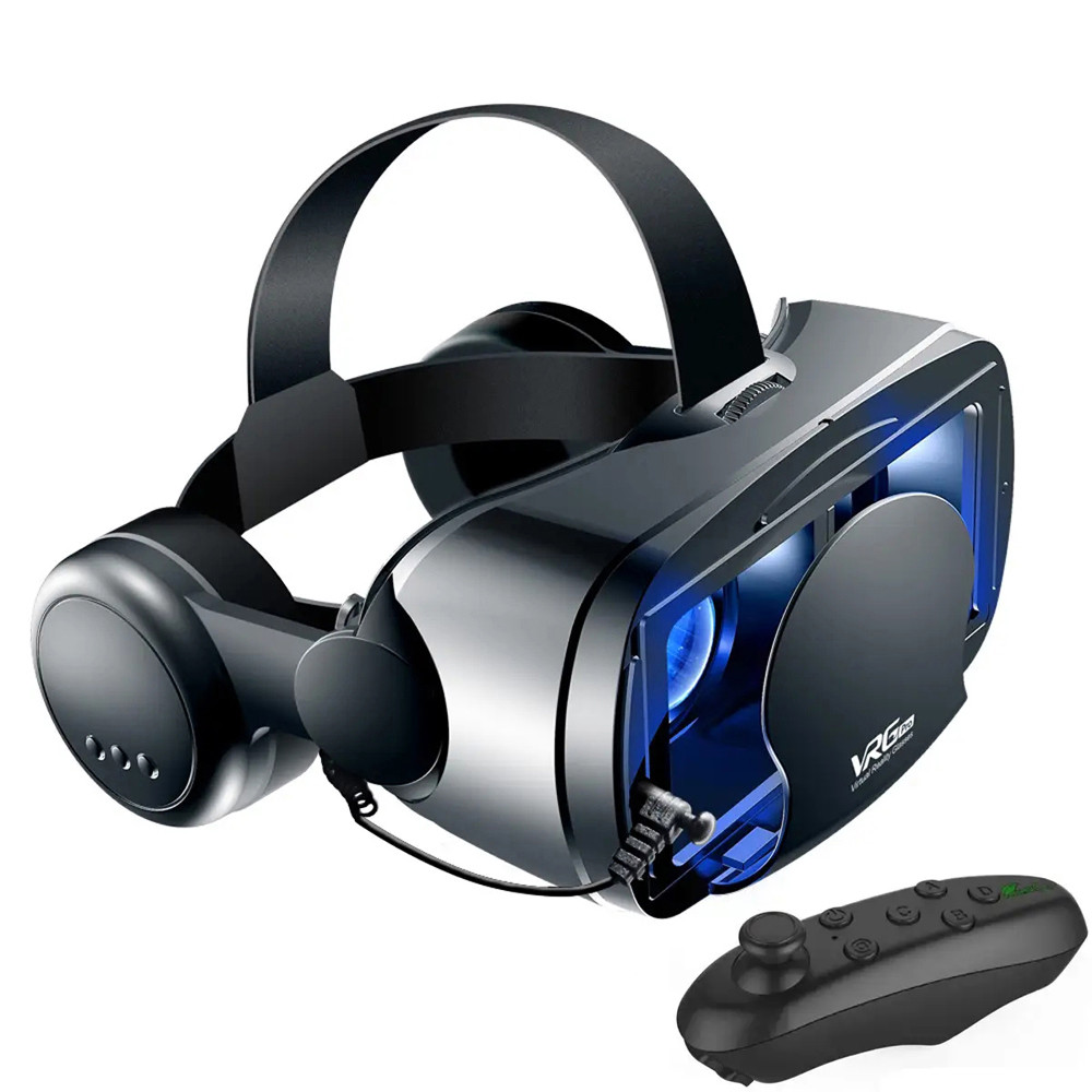 Kính thực tế ảo 3D VRG Pro cho điện thoại, thiết bị đeo đầu, ống kính thông minh, điều khiển từ xa, 