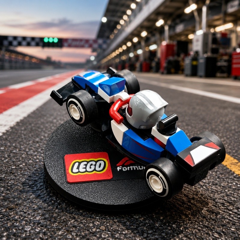 Thích hợp cho Lego F1 71049 Racing Drift Display Base Bộ sưu tập mô hình Giá đỡ Phụ kiện trang trí m