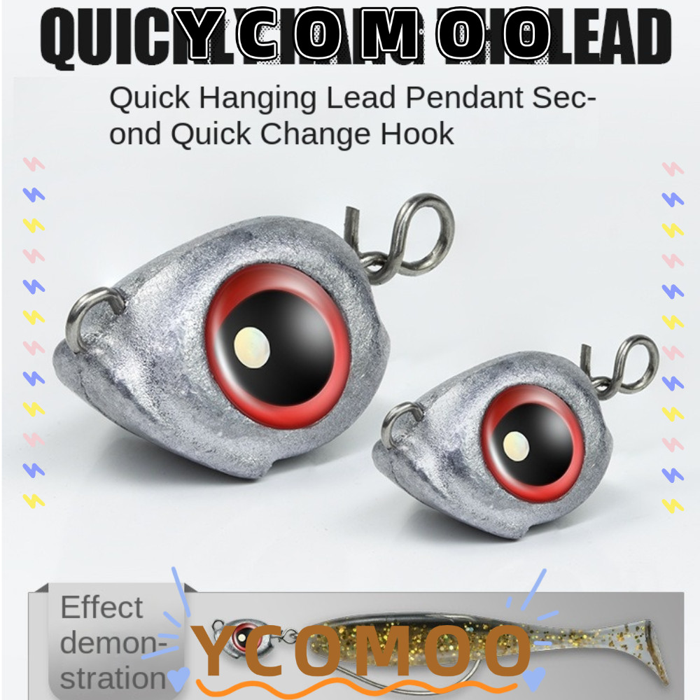 YCOMOO Chì Head Bait sinker, Jig Head 3.5g / 5g / 7g / 10g Swimbait Jig Heads, 2025 Big Eyes Bottom 