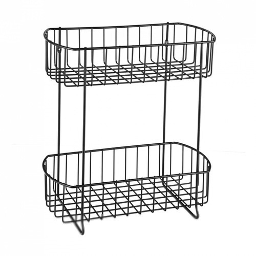 Kệ đa năng Iris 2 lớp Mamba Model PQS-TQ-218 Size 34x17x37 Cm. Đen Chính Hãng