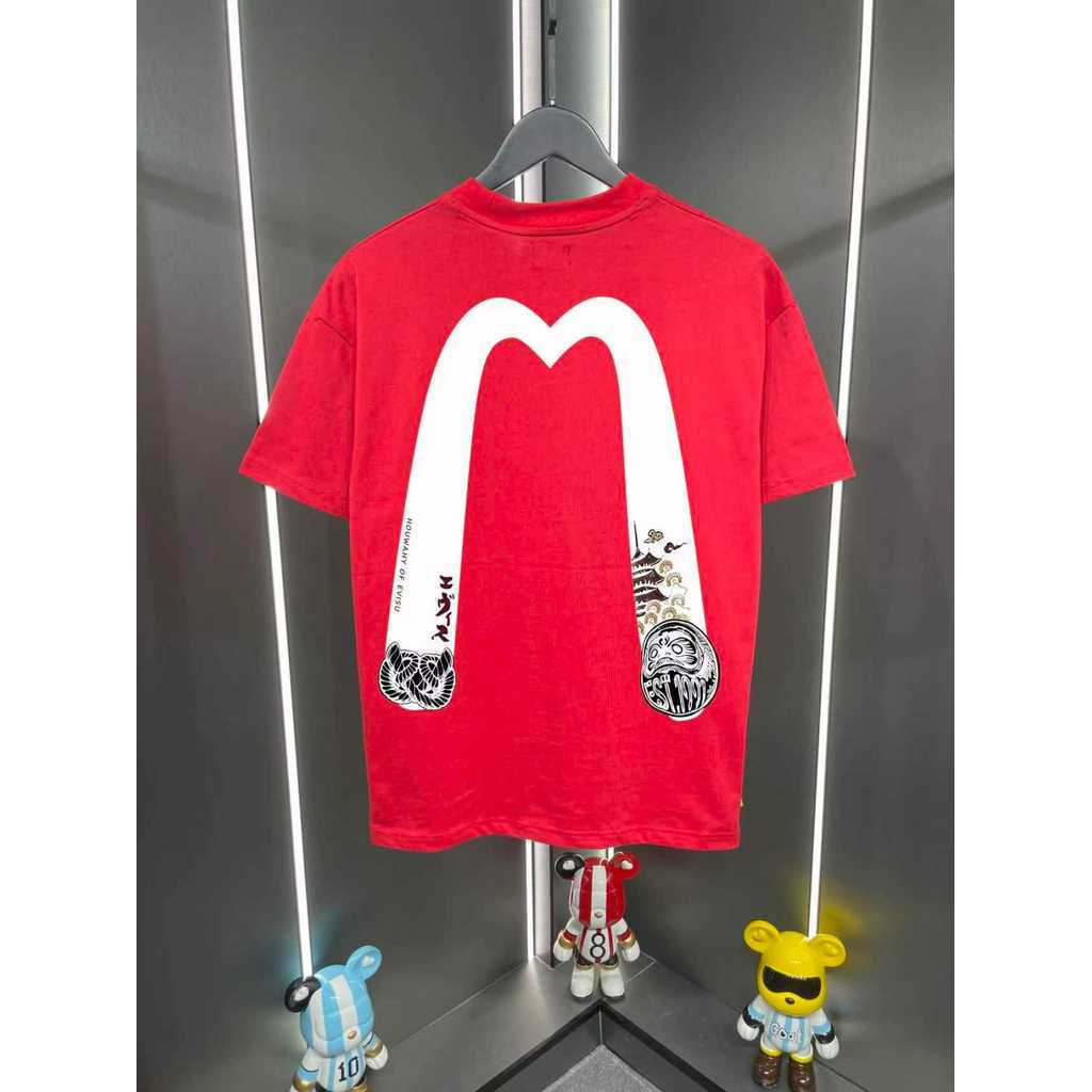 2026Evisu tee / Áo thun Evisu In hình Áo thun nam nữ Áo thun ngắn tay hợp thời trang Áo thun đi lại 