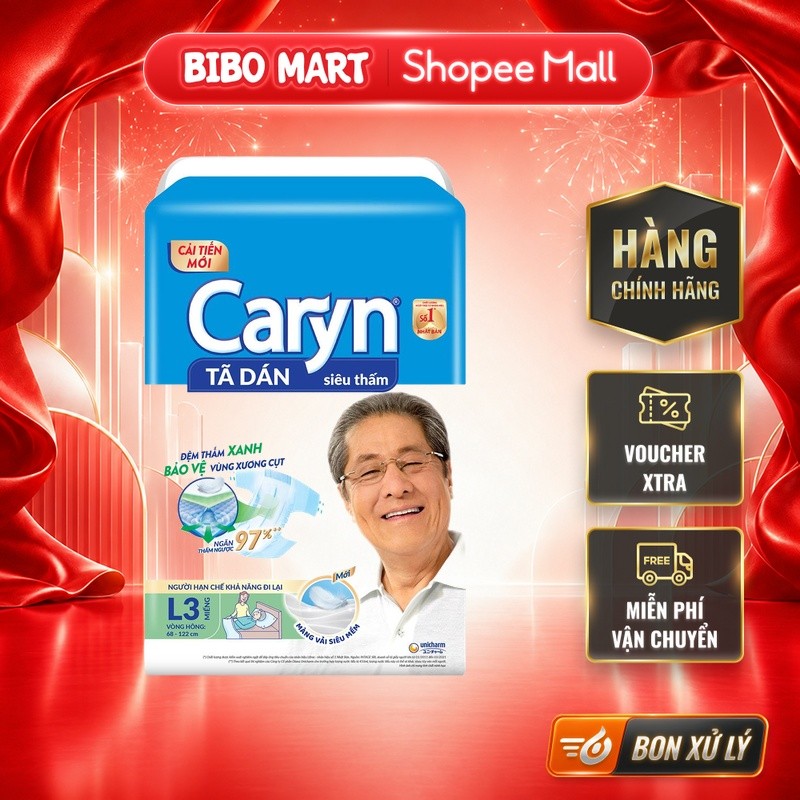 [MALL] Tã Dán Người Lớn Caryn L3 Tã Cho Người Hạn Chế Đi Lại Thấm Hút Tốt - Bibo Mart