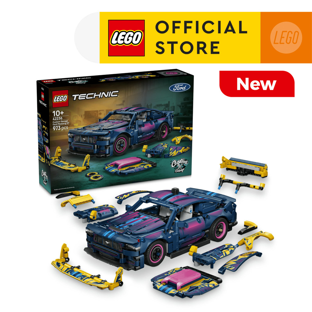 LEGO TECHNIC 42236 Đồ Chơi Lắp Ráp Xe Ford Mustang GT Với Gara Cá Nhân Hóa (973 Chi Tiết)
