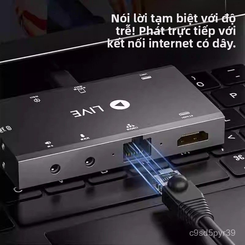Hub chuyển đổi HDMI capture card OTG sound card micro livestream cho điện thoại iPhone Android chất 