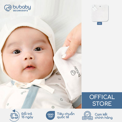 [Pack 3] Khăn sữa muslin BU Baby (30x30cm), khăn xô kháng khuẩn mềm mịn, khăn sơ sinh  | TBM03V300