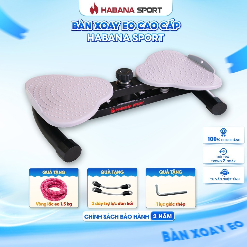 [HABANA SPORT ] Bàn Xoay Eo Tập Bụng Cánh Bướm [ TẶNG] Bộ Phụ Kiện Chuyên Dụng + Tặng Vòng Lắc Eo