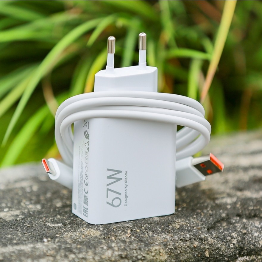 Bộ sạc Xiaomi 67W  sạc siêu nhanh Mi Turbo 67w Max Củ sạc xiaomi dây sạc nhanh xiaomi Type C The red