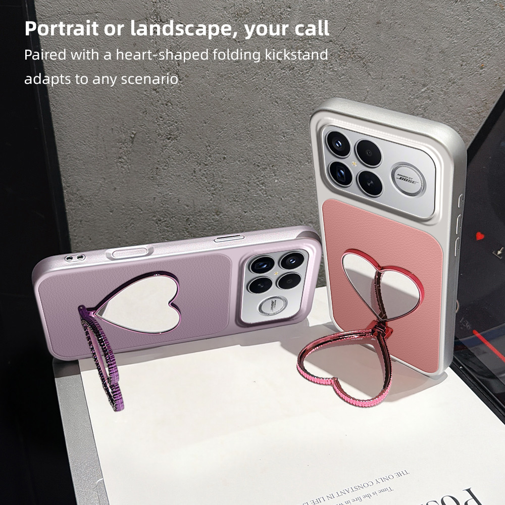 Có Lấp Lánh Trái Tim Tình Yêu Gương Đứng Ốp Lưng Điện Thoại Xiaomi Poco X8 M8 F8 X7 M7 F7 X6 M6 F6 P