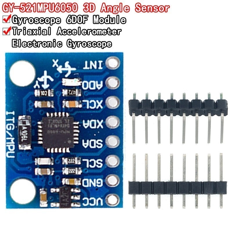 1 Bộ IIC I2C GY-521 MPU-6050 MPU6050 Cảm biến con quay hồi chuyển tương tự 3 trục + Mô-đun gia tốc c