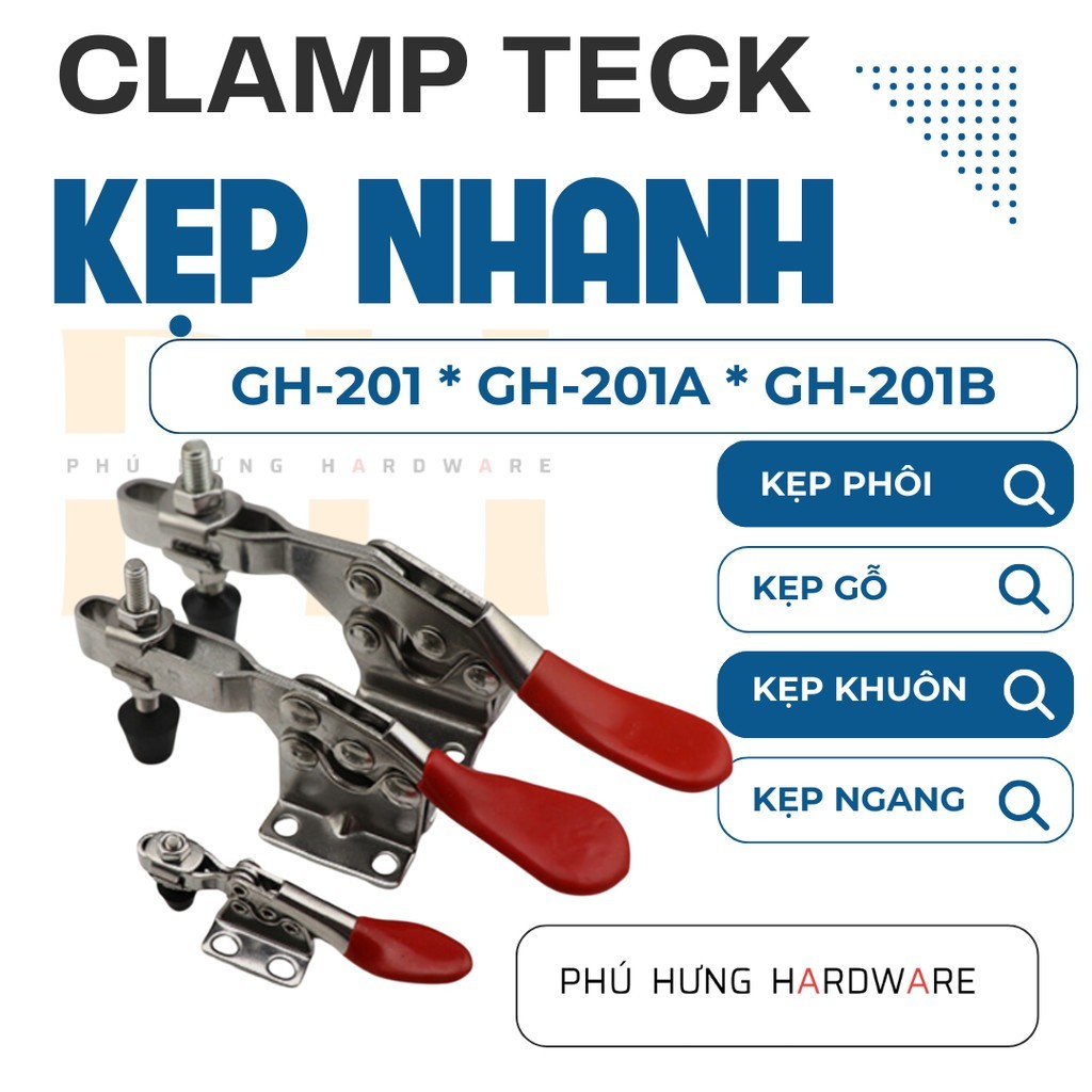 [HCM] combo 2 cái - Kẹp định vị, Kẹp phôi inox 304 GH-201, GH-201A, GH-201B-Protoolhub