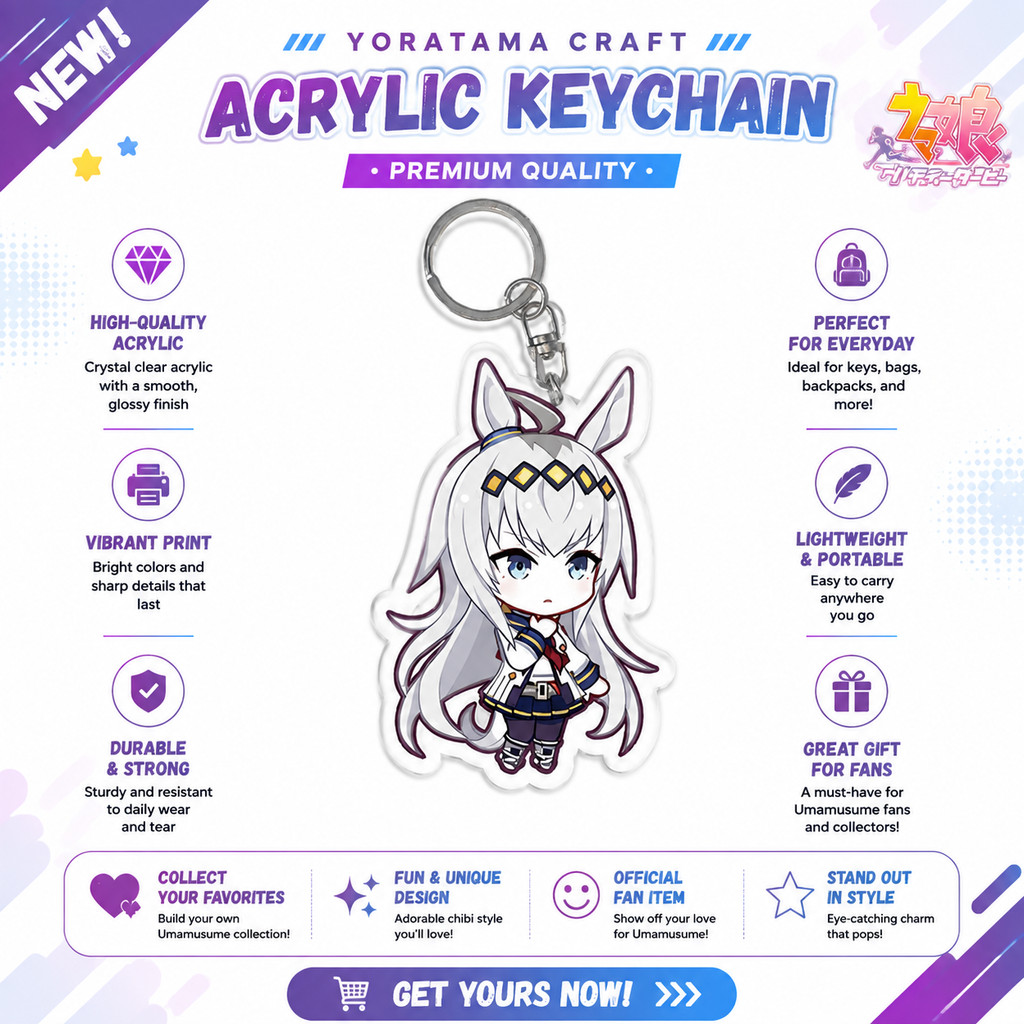 Móc khóa Uma Musume: Tàu vàng Tachyon, Oguri Shogun, Móc khóa anime dễ thương-Agnes Tachyon - trí de