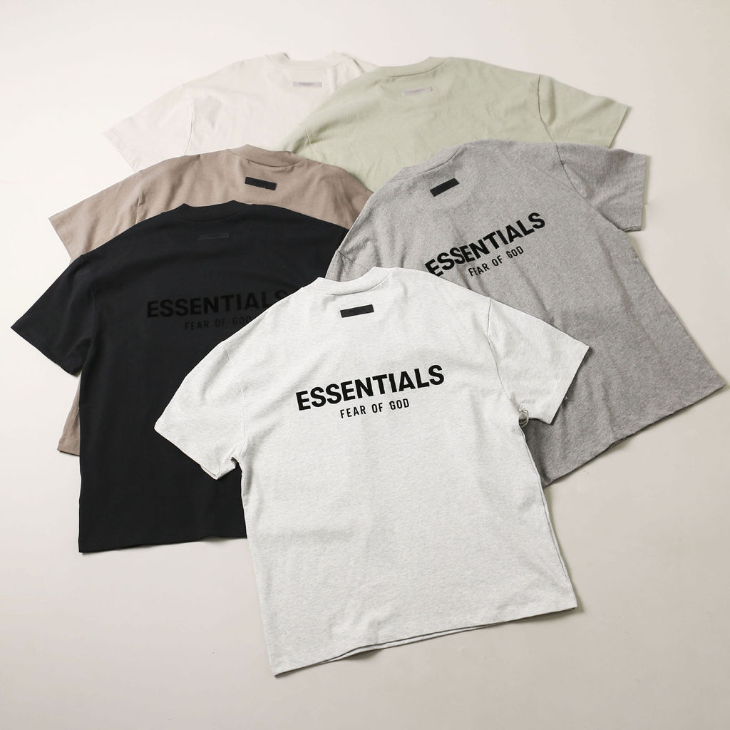 ESSENTIALS HHH Double-sided flocked printed short sleeves FOG Summer is heavy T Shirt