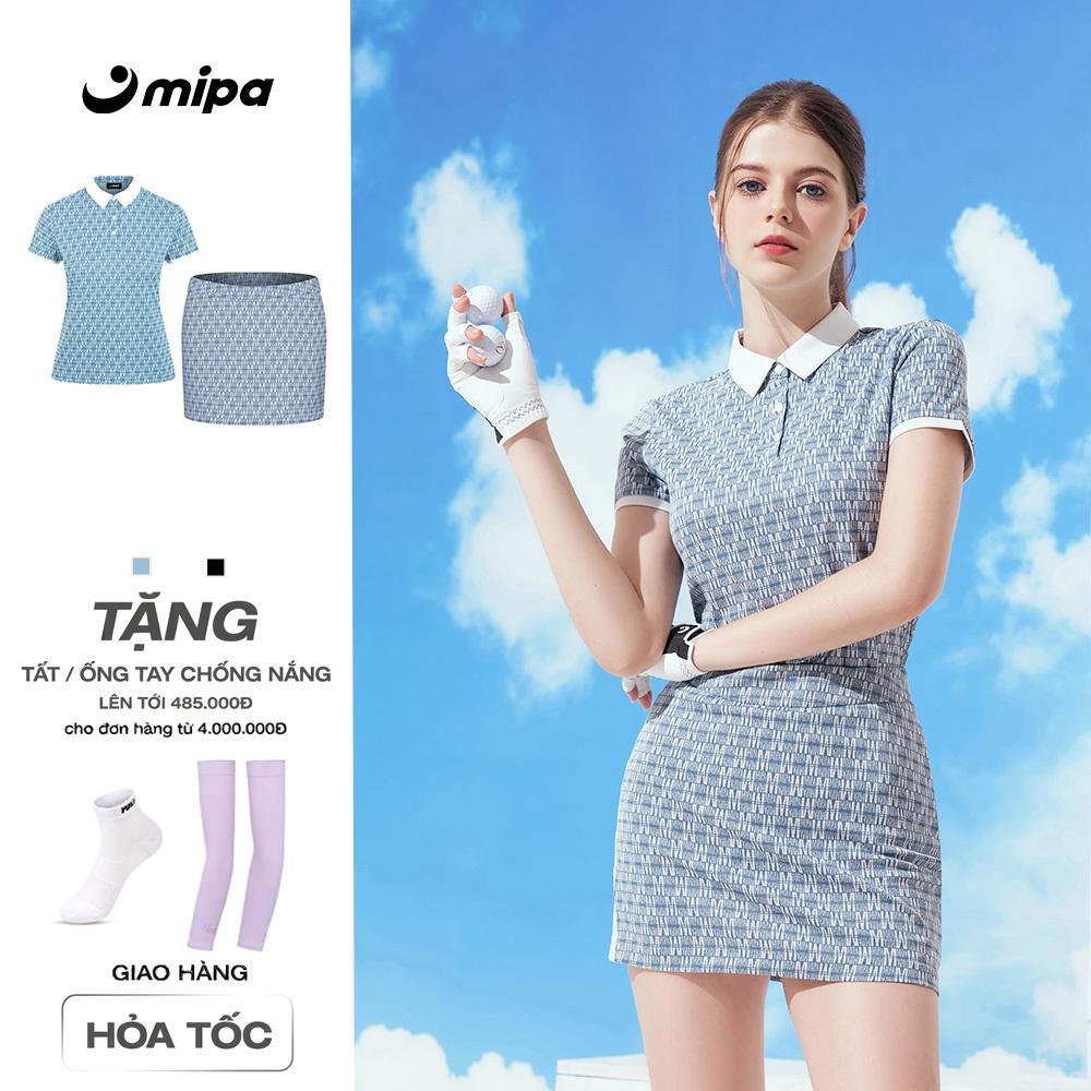 Bộ đồ nữ Áo Polo ngắn tay Chân váy MIPA thời trang Golf Pickleball Tennis chống tia UV co giãn Jasmi
