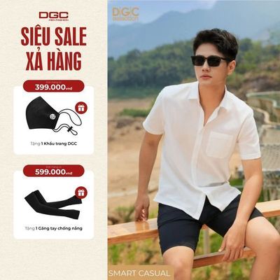 Áo sơ mi ngắn tay DGC Dáng suông Smart Casual, Phong Cách Trẻ Trung, Chất Vải Mềm Nhẹ - SASNBE50M