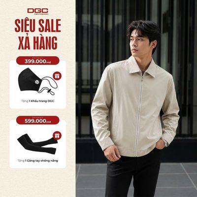 Áo khoác cổ đức WAJKBD238M-S - Vải chống thấm nước, chống bụi bẩn