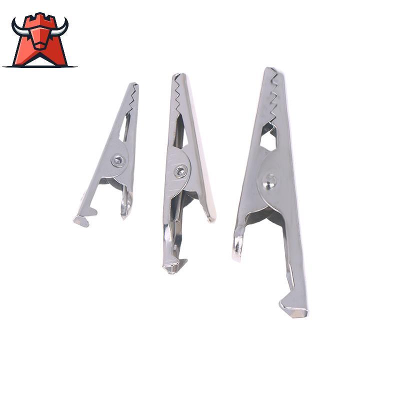 Bull 50Pcs Mini Alligator Clip Mini Bạc Kim Loại Alligator Clip 28Mm 35Mm 45Mm Cho Điện Thử Nghiệm C