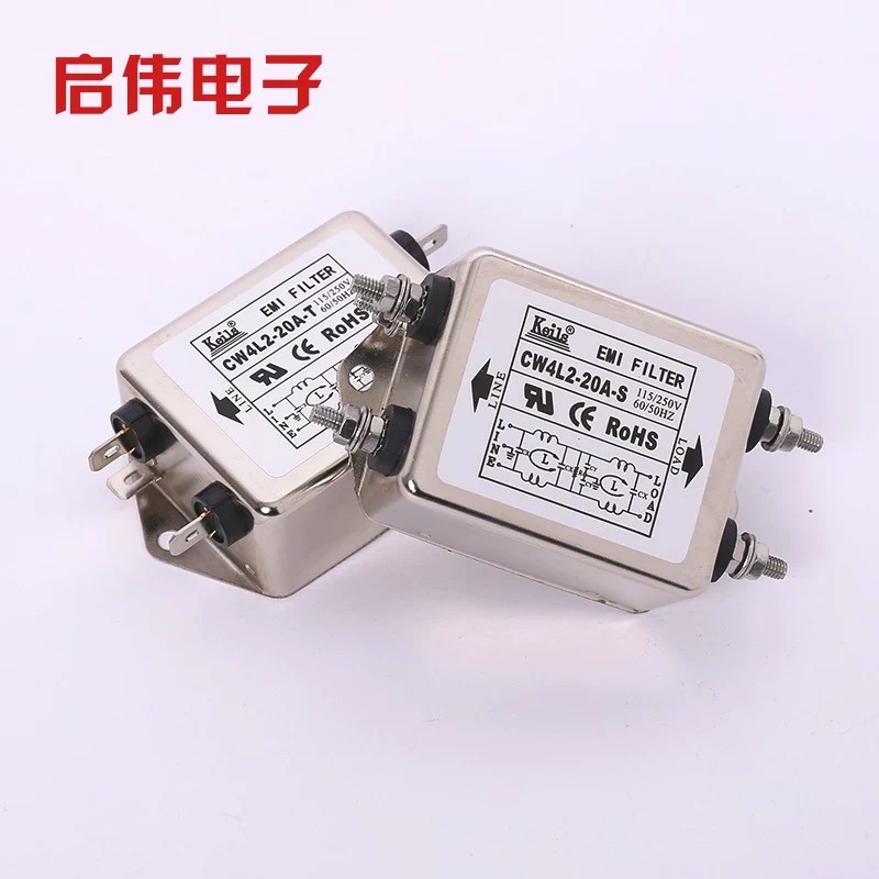 Bộ lọc điện keils Đài Loan 220V AC 20A Duode Bolt Máy lọc điện CW4L2-20A-S
