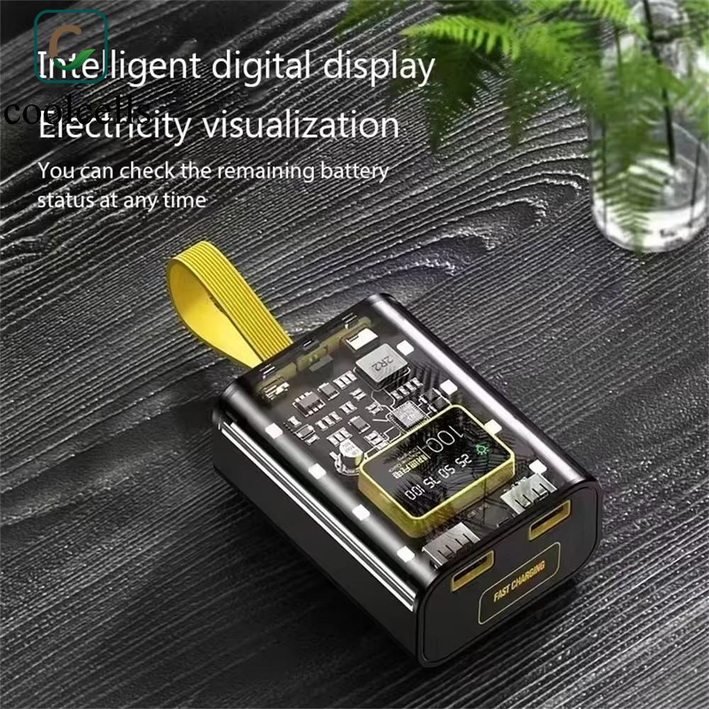 COOLCELLS Power Bank Case, Sạc nhanh 3 * 18650 DIY Power Bank Case, Cổng kép Đầu ra USB đôi Màn hình