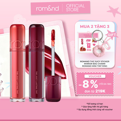[Rom&nd] Son Tint Romand The Juicy Lasting Tint Zero Căng Mọng Môi 3.5g Mỏng Nhẹ Trong Veo, Bền Màu, Không Bết Dính