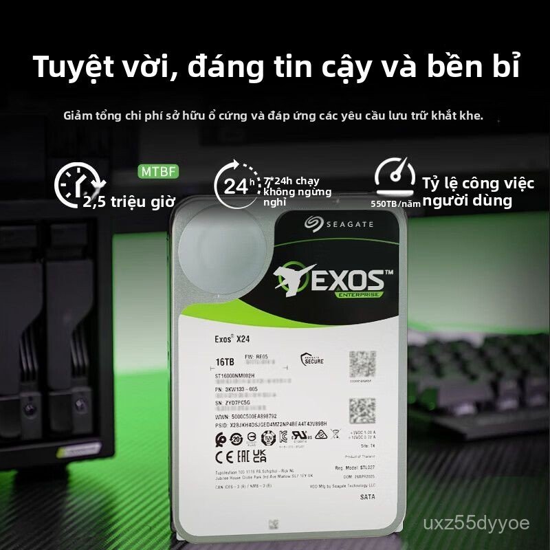 Ổ cứng HDD 16TB Enterprise cho NAS máy chủ giám sát SATA tốc độ cao bền bỉ