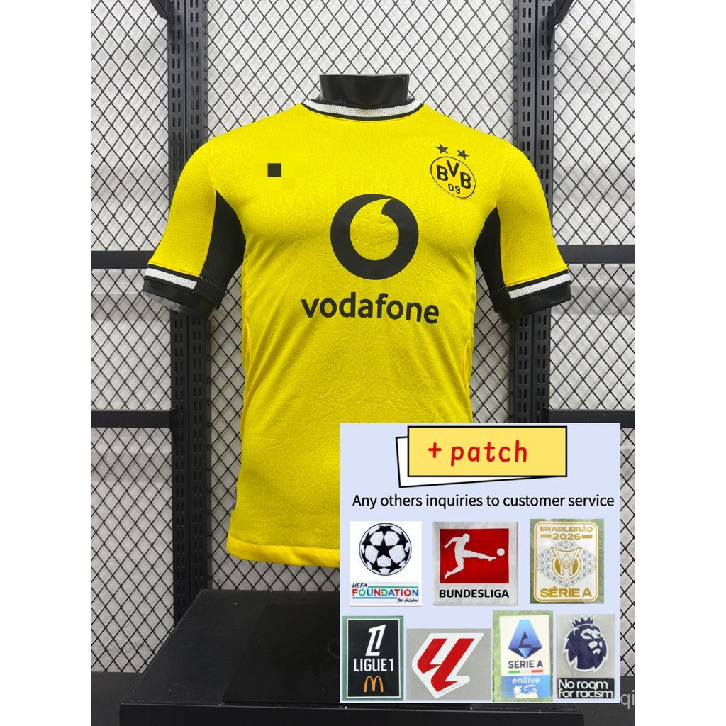 26 / 27 Dortmund Sân Nhà Jersey Phiên Bản Cầu Thủ Nam Tay Ngắn Bóng Đá Áo Sơ Mi Thể Thao Có Thể Tùy 