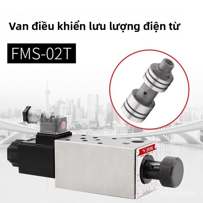 Van điều tiết lưu lượng thủy lực Jufeng FMS-02, van tiết lưu điện từ chính xác