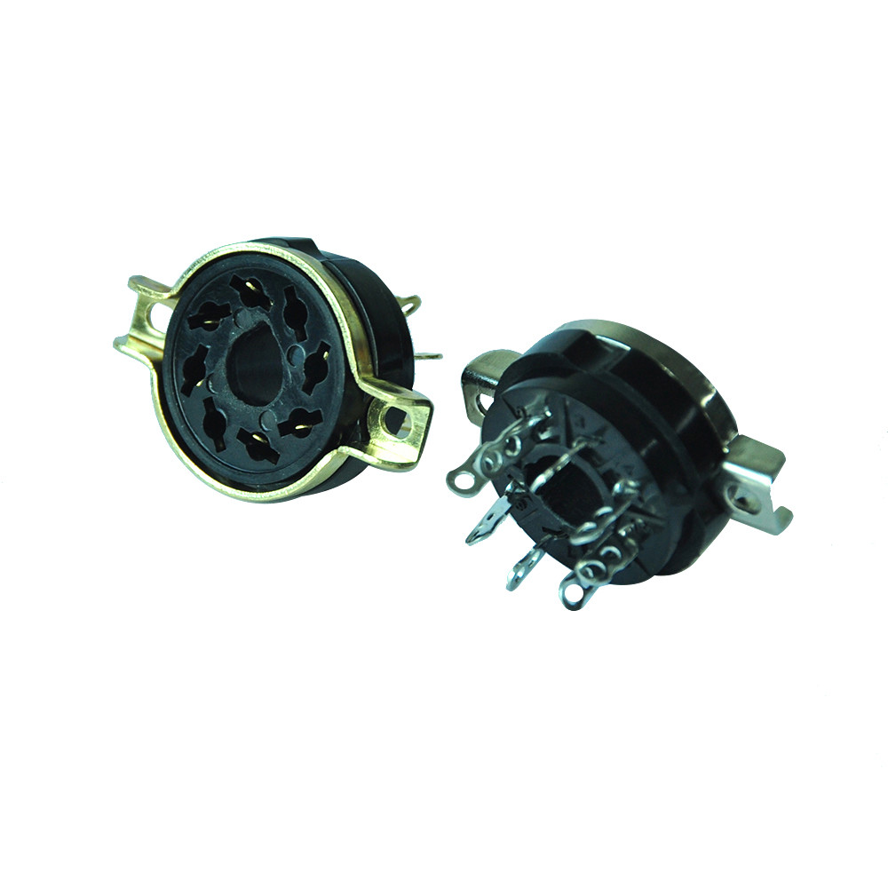Đế đỡ ống Bakelite tám chân mạ vàng cho 6p3p.el34.6p6p.6n8p 5z3p