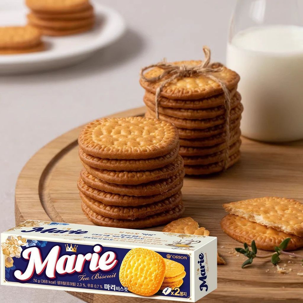 Bánh quy Orion Mary NA nhập khẩu Hàn Quốc MARIE Đồ ăn nhẹ thông thường giòn giòn Sáng sảng khoái buổ
