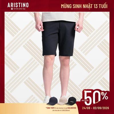 Quần Short Âu Nam Aristino Regular Fit suông rộng vừa phải co giãn ASO092AS2