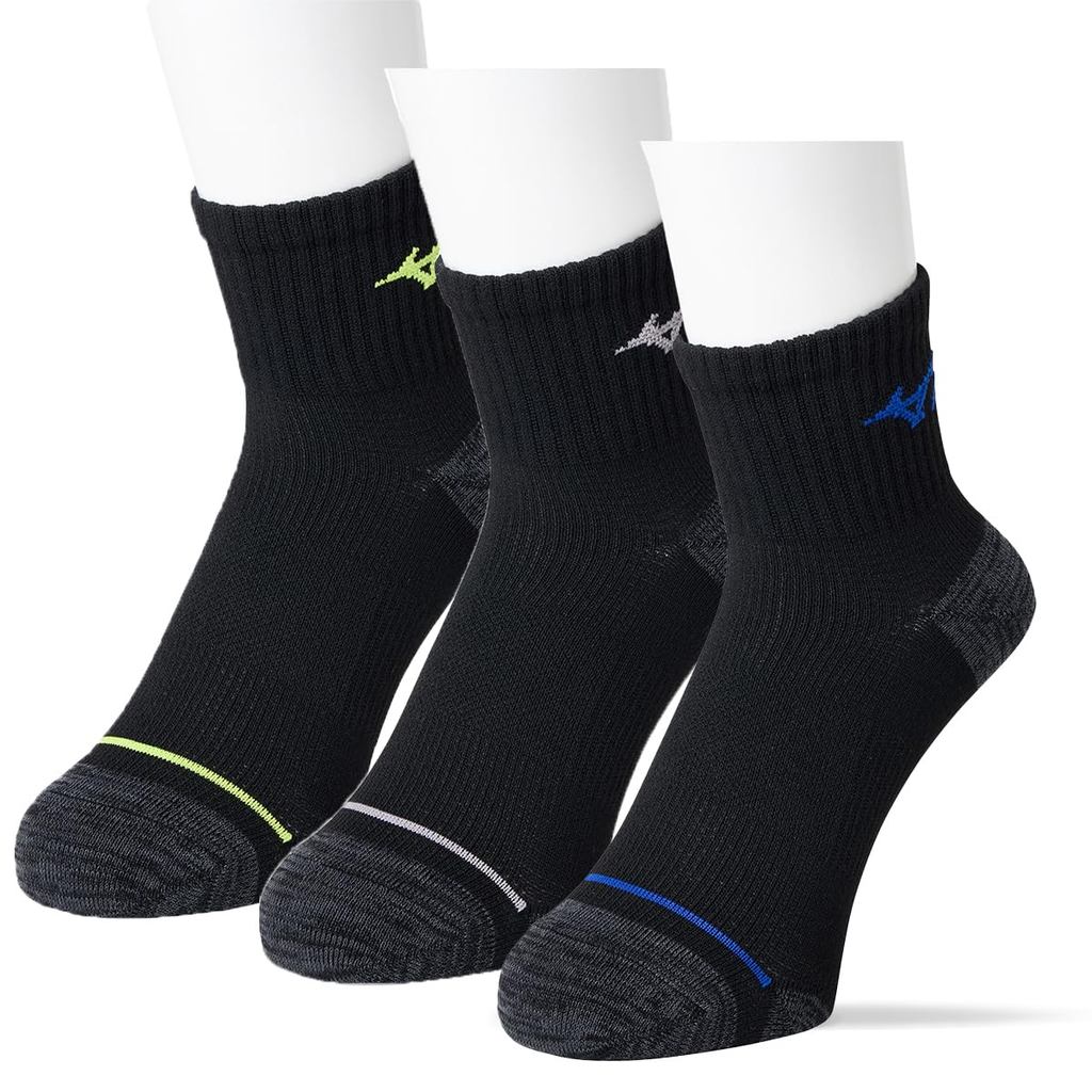 Men's Durable Work Socks - Odor Resistant, No-Show Sneaker Length, Sports Style, Assorted 3-Pack (Si