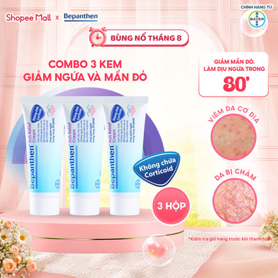 Combo 3 Kem Giảm Ngứa BEPANTHEN Itch Relief Cream 20G x3 Giảm Ngứa Nhanh Trong 30 Phút