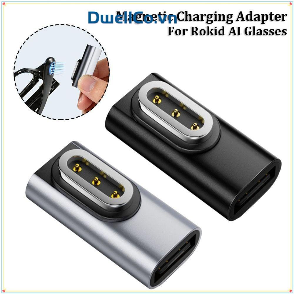 Bộ chuyển đổi sạc từ tính DWELLCO, Bộ chuyển đổi USB-C sạc nhanh nhỏ gọn, Bộ chuyển đổi di động Dock
