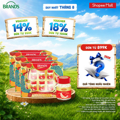 Combo 3 Hộp quà nước yến BRAND'S đường phèn (42ml x 18 hũ)
