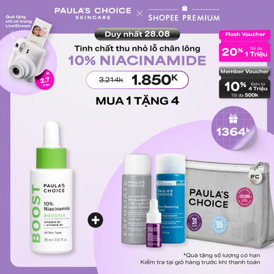 Tinh chất giúp thu nhỏ lỗ chân lông và làm sáng da Paula's Choice 10% Niacinamide Booster 20ml 7980